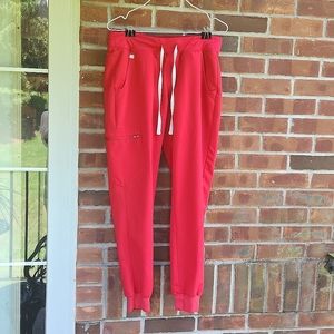 Figs S Winning Red Jogger Scrub Pants